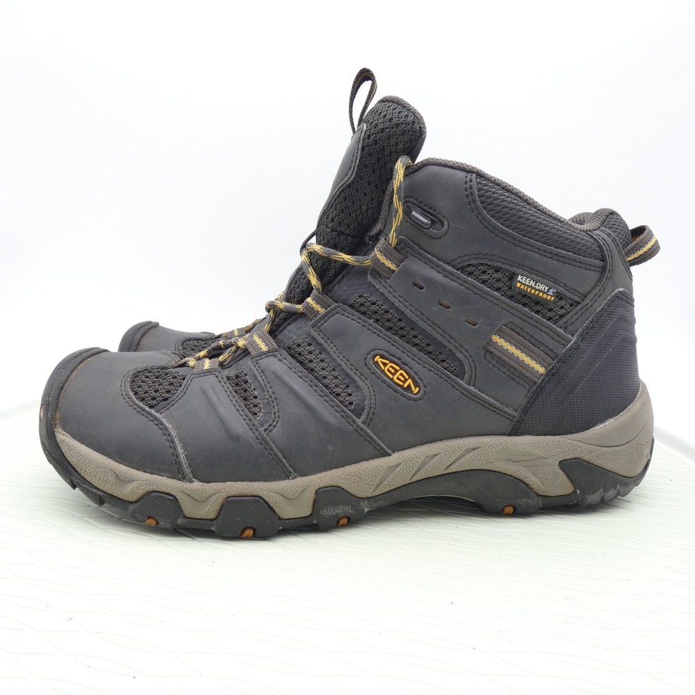 Keen Men's Black and Gray Mid-Height Hiking Boots